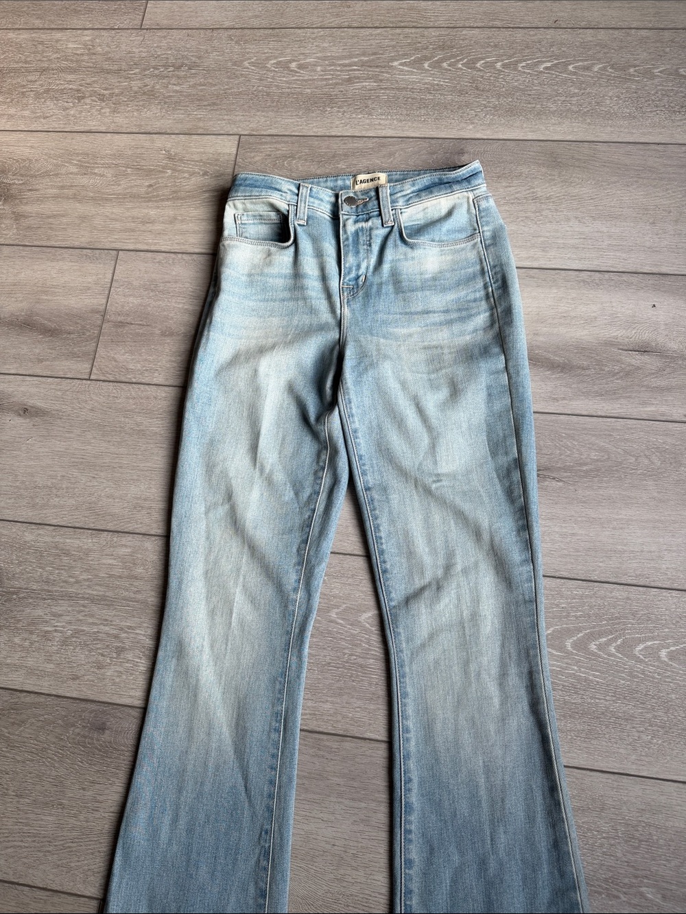 L’agence light Wash Taney high rise Flare Jeans size 24 - Picture 3 of 8